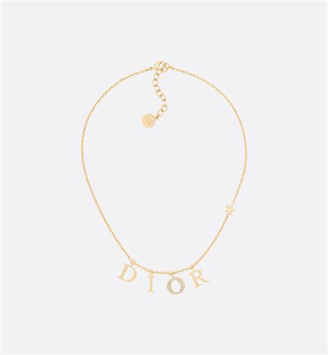 dior gold necklace